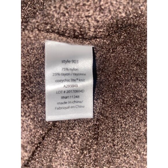 Barefoot Dreams Cozychic Lite Cardigan Island Wrap Sweater Brown L/XL - Picture 5 of 6